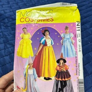 McCalls Costumes P411- 4-5-6 Magical Princess Costume for Kids - uncut